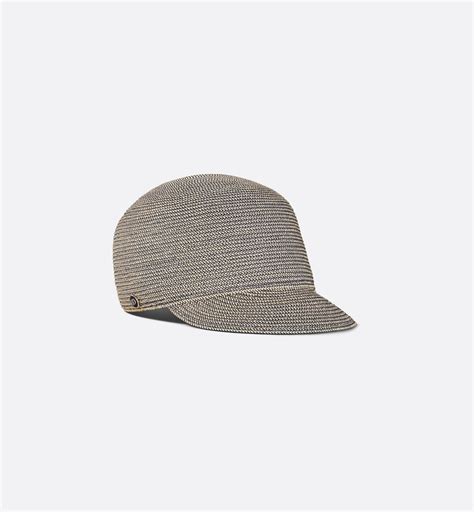 Casquette Dior Travel Paille naturelle brillante 